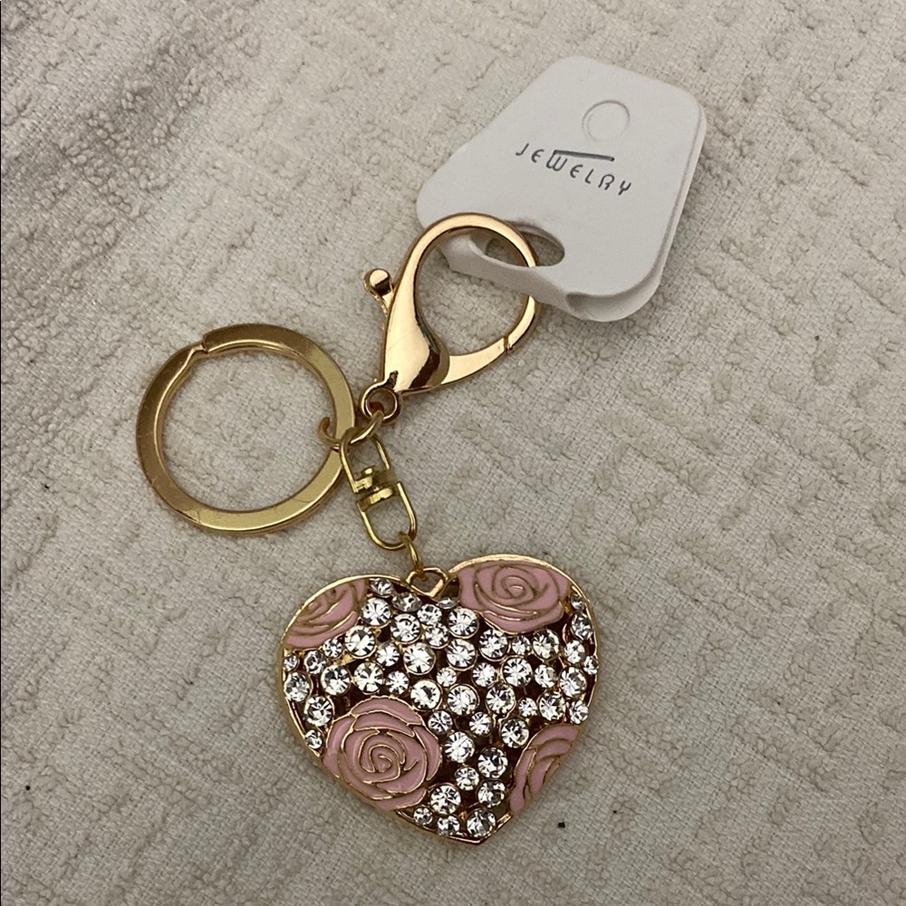 Gold and Pink Key & Card Holders with Metallic Finish